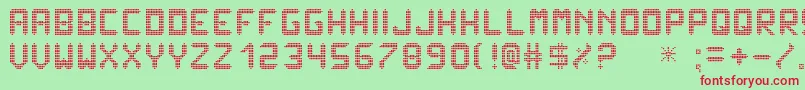 LedisplayxTfb Font – Red Fonts on Green Background