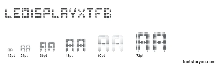LedisplayxTfb Font Sizes