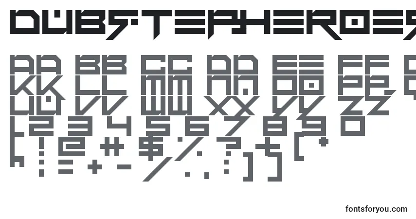 A fonte DubstepHeroes (109963) – alfabeto, números, caracteres especiais