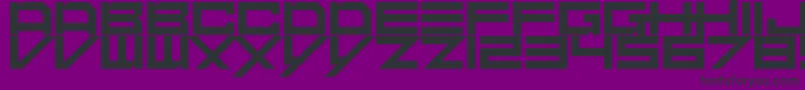 DubstepHeroes-fontti – mustat fontit violetilla taustalla