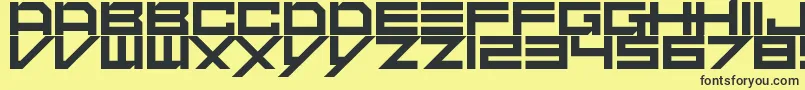 DubstepHeroes Font – Black Fonts on Yellow Background