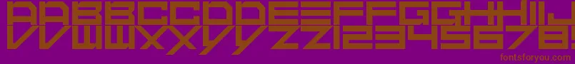 DubstepHeroes Font – Brown Fonts on Purple Background