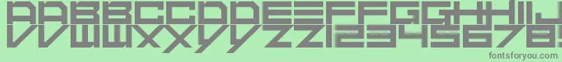 DubstepHeroes Font – Gray Fonts on Green Background