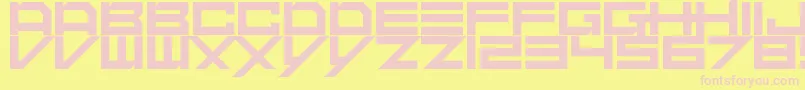 DubstepHeroes Font – Pink Fonts on Yellow Background