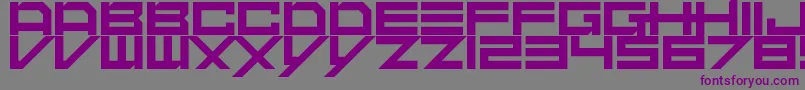 DubstepHeroes Font – Purple Fonts on Gray Background