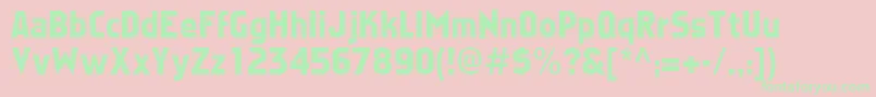 FaktosRegular Font – Green Fonts on Pink Background