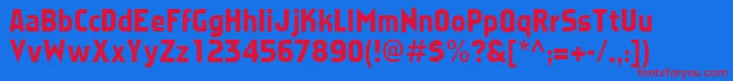 FaktosRegular Font – Red Fonts on Blue Background