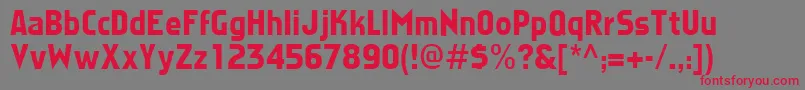 FaktosRegular Font – Red Fonts on Gray Background
