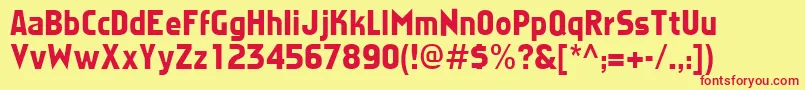 FaktosRegular Font – Red Fonts on Yellow Background