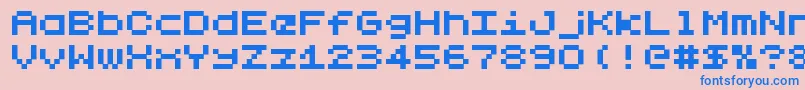 Lilliput Font – Blue Fonts on Pink Background