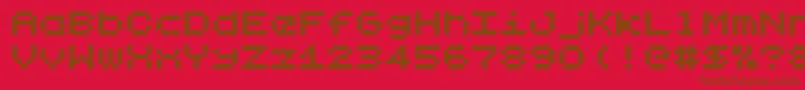 Lilliput Font – Brown Fonts on Red Background