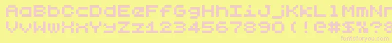 Lilliput Font – Pink Fonts on Yellow Background