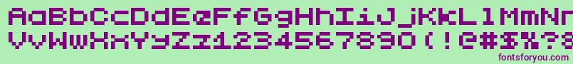 Lilliput Font – Purple Fonts on Green Background