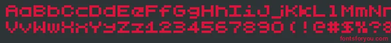 Lilliput Font – Red Fonts on Black Background