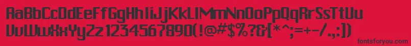 Pchickman Font – Black Fonts on Red Background