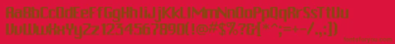 Pchickman Font – Brown Fonts on Red Background