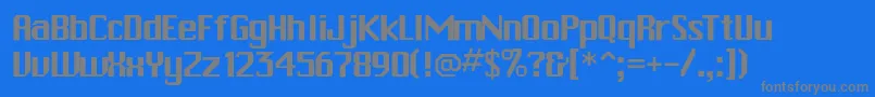 Pchickman Font – Gray Fonts on Blue Background