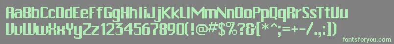 Pchickman Font – Green Fonts on Gray Background