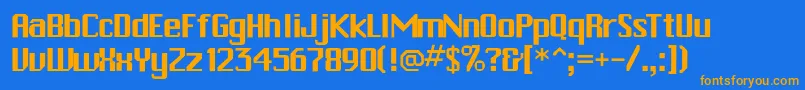 More about Pchickman Font Pchickman Font – Orange Fonts on Blue Background