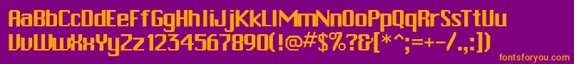 Шрифт Pchickman – оранжевые шрифты на фиолетовом фоне