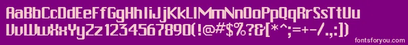 Pchickman Font – Pink Fonts on Purple Background