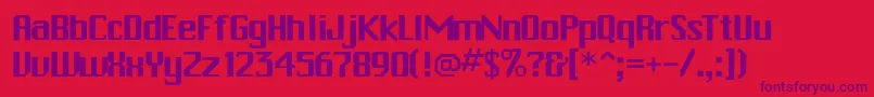 Pchickman Font – Purple Fonts on Red Background