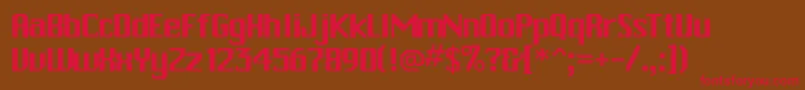 Pchickman Font – Red Fonts on Brown Background