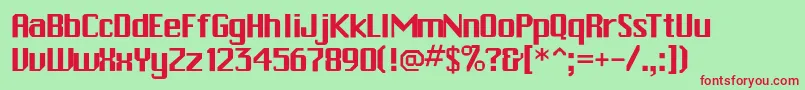 Pchickman Font – Red Fonts on Green Background