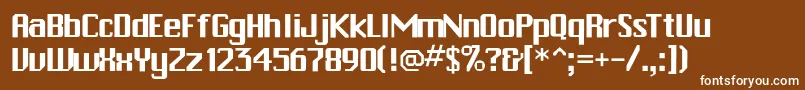 Pchickman-fontti – valkoiset fontit ruskealla taustalla
