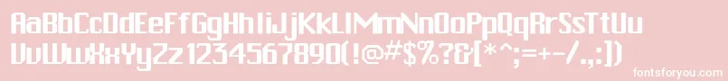 Pchickman Font – White Fonts on Pink Background
