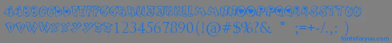 SoundHeart Font – Blue Fonts on Gray Background