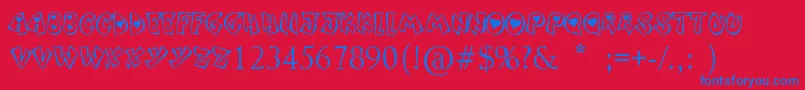 SoundHeart Font – Blue Fonts on Red Background