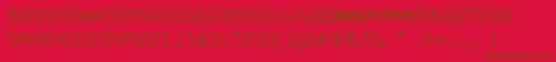 fuente SoundHeart – Fuentes Marrones Sobre Fondo Rojo