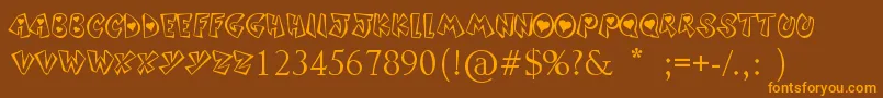 Шрифт SoundHeart – оранжевые шрифты на коричневом фоне