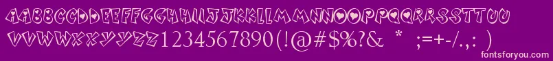 SoundHeart Font – Pink Fonts on Purple Background