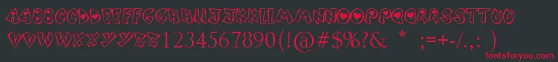 SoundHeart Font – Red Fonts on Black Background