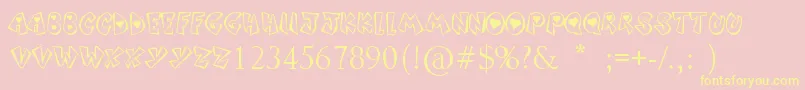 SoundHeart Font – Yellow Fonts on Pink Background