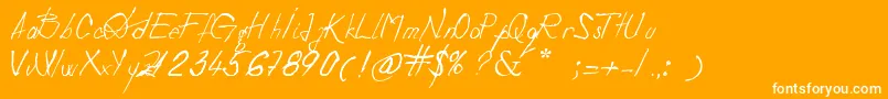 DevilsRejectItalic Font – White Fonts on Orange Background