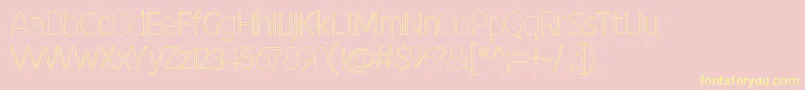 JohnsHandwriting-Schriftart – Gelbe Schriften auf rosa Hintergrund