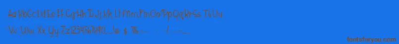 BmdHazelGrace-fontti – ruskeat fontit sinisellä taustalla