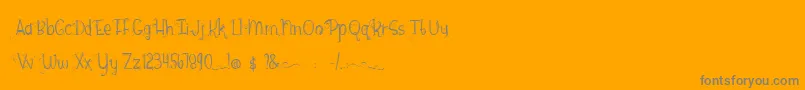 BmdHazelGrace Font – Gray Fonts on Orange Background
