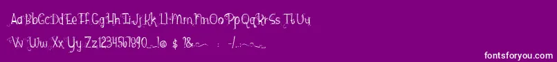 BmdHazelGrace Font – White Fonts on Purple Background