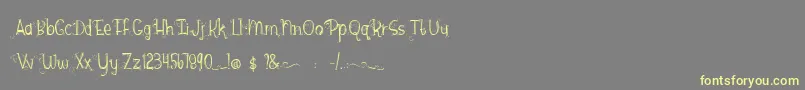 BmdHazelGrace Font – Yellow Fonts on Gray Background