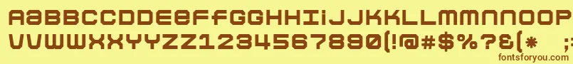 Colonbol Font – Brown Fonts on Yellow Background