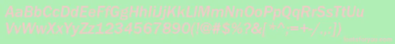 ItcfranklingothicstdMedit Font – Pink Fonts on Green Background