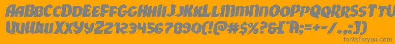 Xmasxpressxpandital Font – Gray Fonts on Orange Background