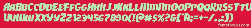 Xmasxpressxpandital Font – Green Fonts on Red Background