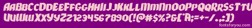 Fonte Xmasxpressxpandital – fontes rosa em um fundo violeta