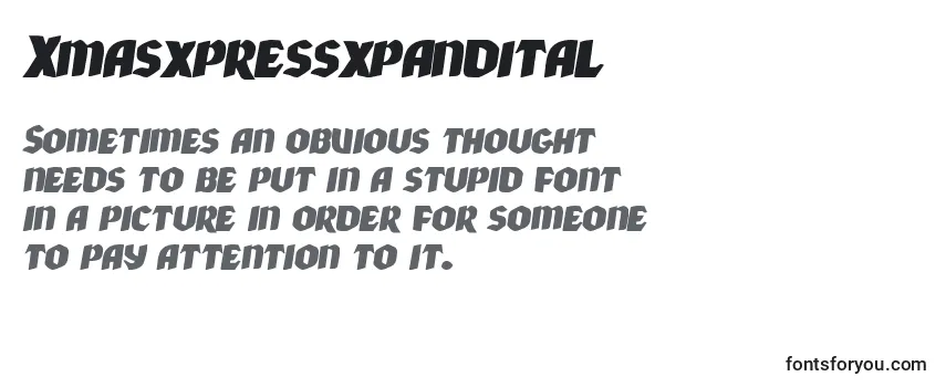 Xmasxpressxpandital Font