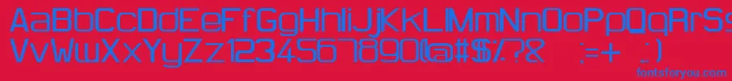 HugFemmes Font – Blue Fonts on Red Background